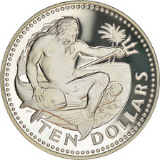 Moneta, Barbados, 10 Dollars, 1976, Franklin Mint, Proof, FDC, Argento, KM:26a