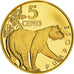 Moneda, Guyana, 5 Cents, 1976, Franklin Mint, Proof, FDC, Níquel - latón