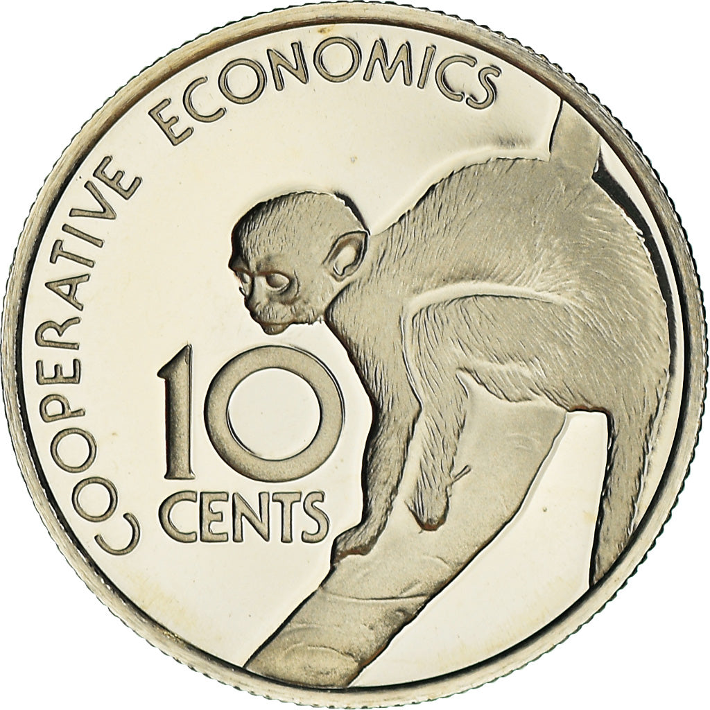 Monnaie, Guyana, 10 Cents, 1976, Franklin Mint, Proof, FDC, Cupro-nickel, KM:39