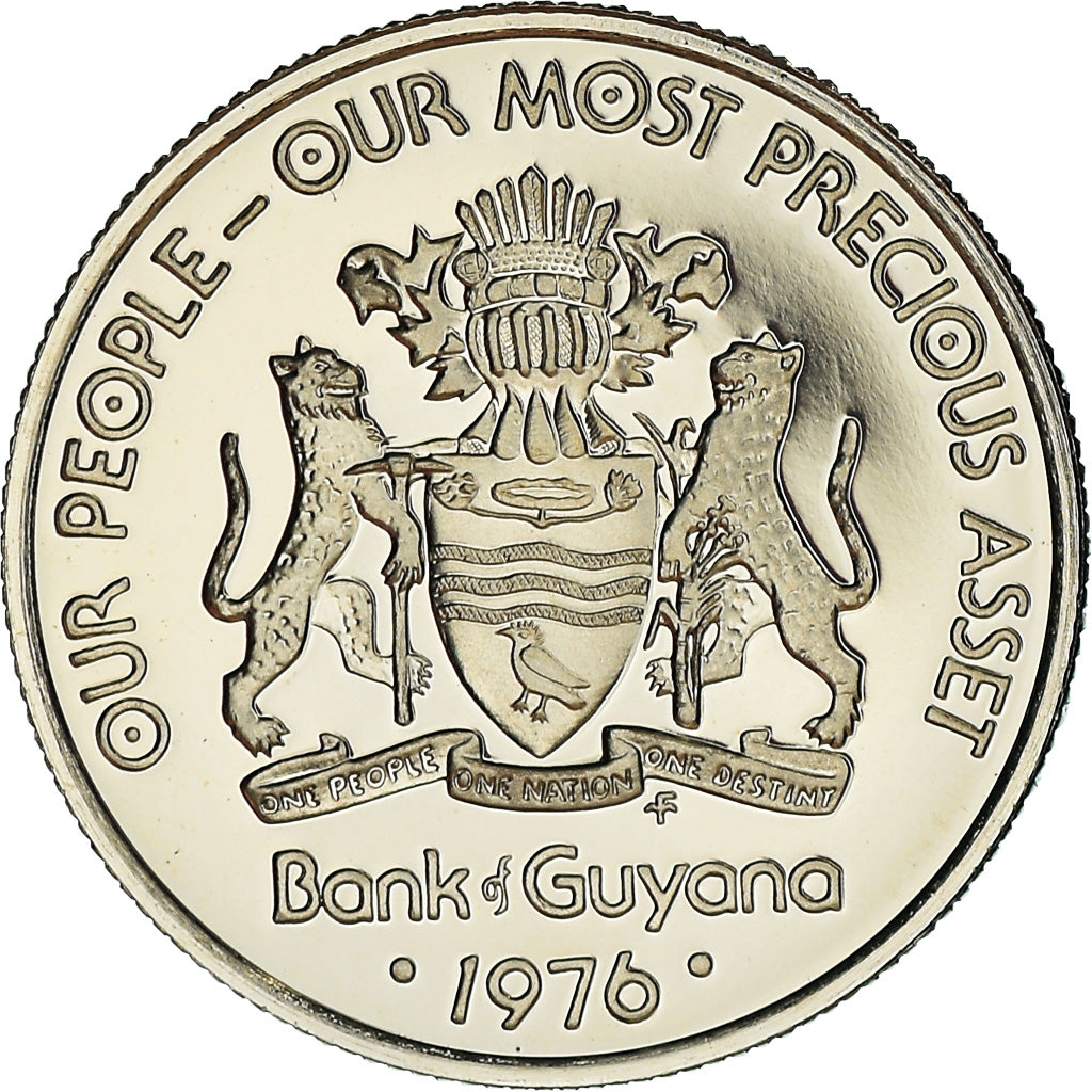 Monnaie, Guyana, 10 Cents, 1976, Franklin Mint, Proof, FDC, Cupro-nickel, KM:39