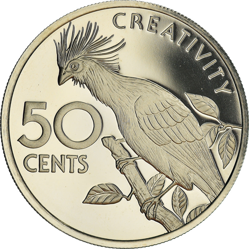 Coin, Guyana, 50 Cents, 1976, Franklin Mint, Proof, MS(65-70), Copper-nickel