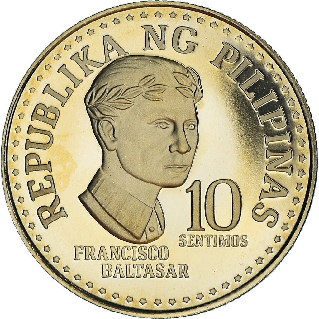 Moneta, Filippine, 10 Sentimos, 1978, Franklin Mint, Proof, FDC, Rame-nichel