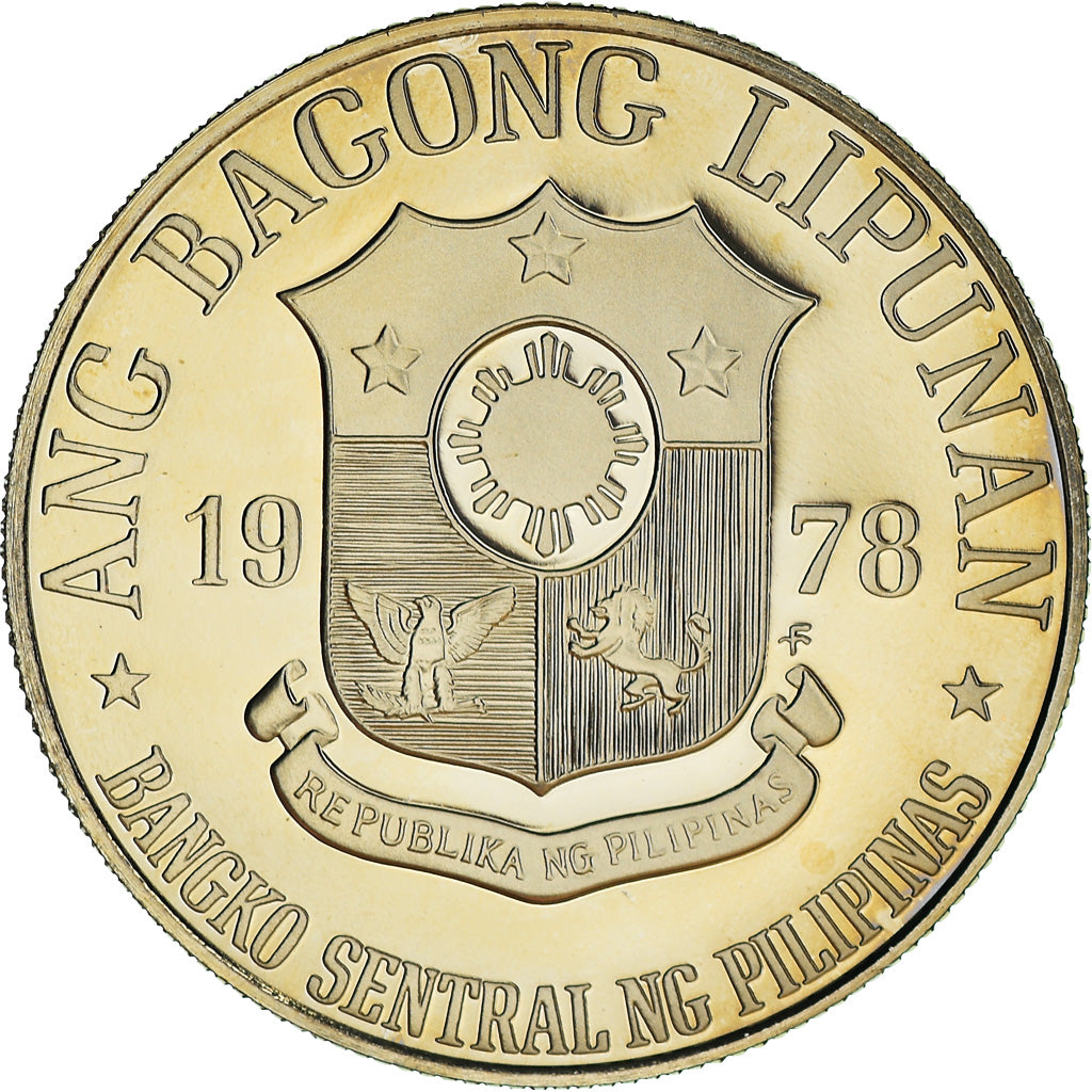 Moneda, Filipinas, Piso, 1978, Franklin Mint, Proof, FDC, Cobre - níquel