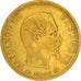 Moneda, Francia, Napoleon III, 10 Francs, 1858, Paris, BC+, Oro, KM:784.3