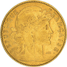 Moneta, Francia, Marianne, 10 Francs, 1901, Paris, MB+, Oro, KM:846