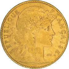 Moneda, Francia, Marianne, 10 Francs, 1905, Paris, MBC, Oro, KM:846