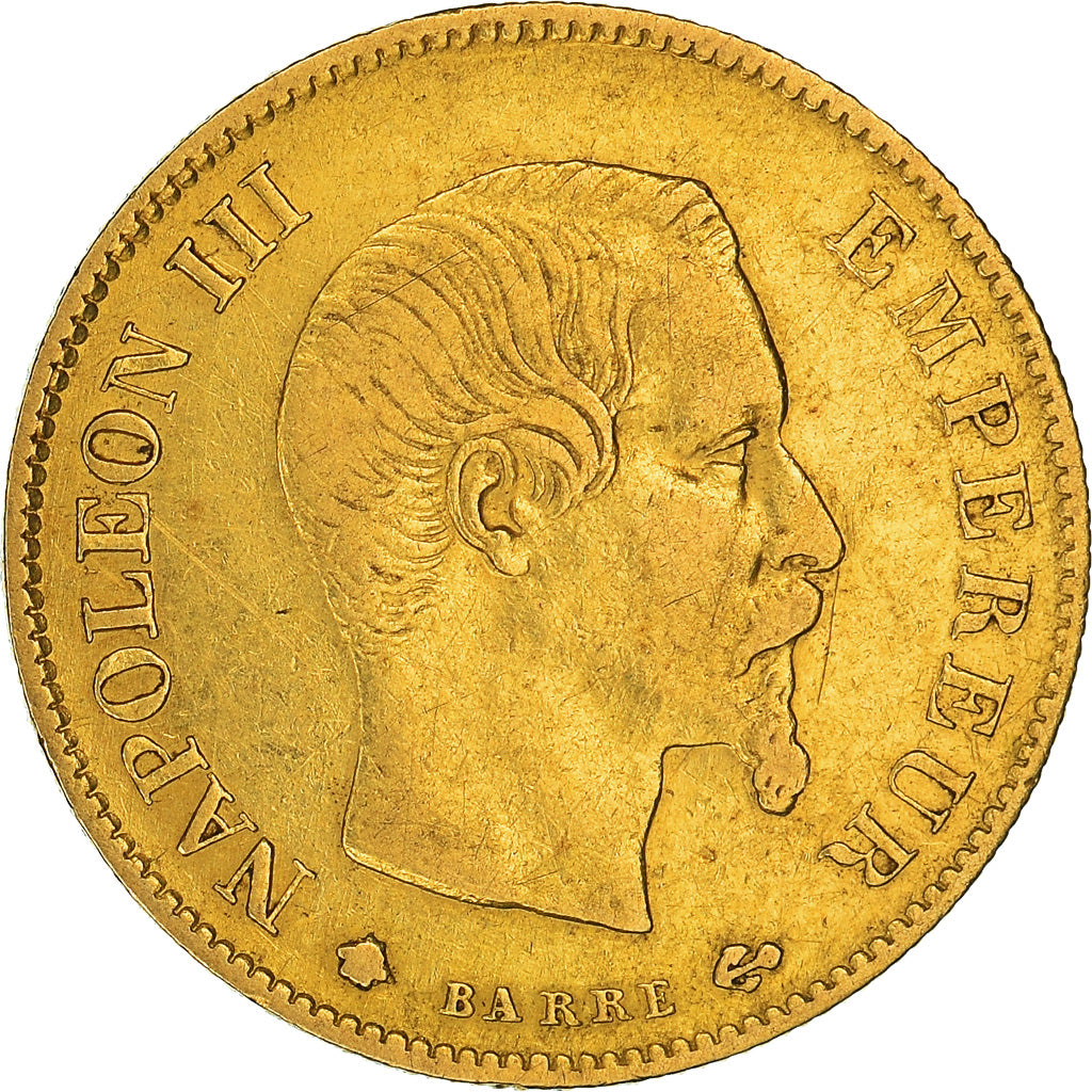 Coin, France, Napoleon III, 10 Francs, 1860, Strasbourg, VF(30-35), Gold