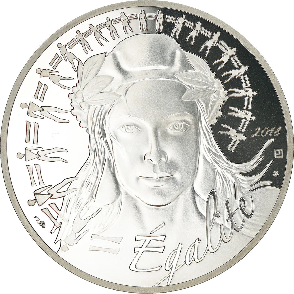 France, 20 Euro, Marianne, Egalité, 2018, Paris, Proof, MS(65-70), Silver
