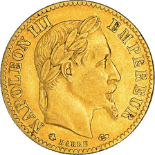 Moeda, França, Napoléon III, 10 Francs, 1868, Paris, EF(40-45), Dourado