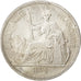 FRENCH INDO-CHINA, Piastre, 1894, Paris, KM #5, AU(50-53), Silver, Lecompte...