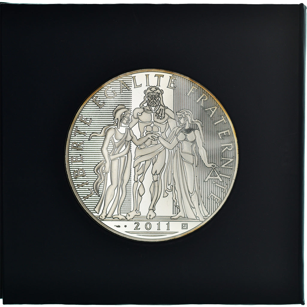 France, Monnaie de Paris, 100 Euro, Hercule, 2011, Paris, MS(65-70), Silver