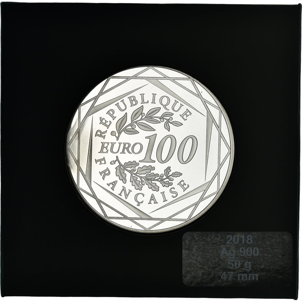 France, 100 Euro, Marianne, 2018, Paris, Proof, FDC, Argent