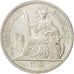 FRENCH INDO-CHINA, Piastre, 1895, Paris, KM #5a.1, AU(55-58), Silver, Lecompte..
