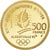 Moneta, Francia, 500 Francs, 1990, Paris, JO Albertville : bobsleigh, FDC, Oro