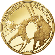 Coin, France, 500 Francs, 1990, Paris, JO Albertville : skieur acrobatique