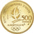 Coin, France, 500 Francs, 1990, Paris, JO Albertville : skieur acrobatique