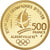 Coin, France, 500 Francs, 1991, Paris, JO Albertville : Pierre de Coubertin