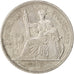 FRENCH INDO-CHINA, Piastre, 1896, Paris, KM #5a.1, EF(40-45), Silver, Lecompte..