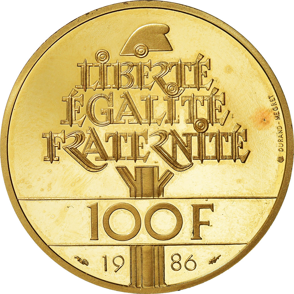 Monnaie, France, 100 Francs, 1986, Proof, FDC, Or, Gadoury:901, KM:960b