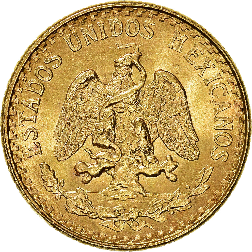Coin, Mexico, 2 Pesos, 1945, Mexico City, MS(63), Gold, KM:461