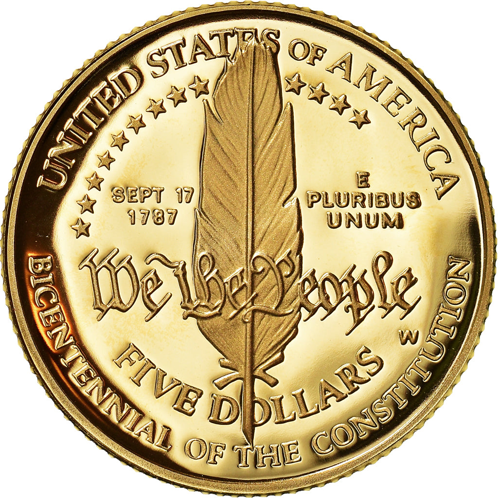 Coin, United States, $5, Half Eagle, 1987, U.S. Mint, West Point, MS(65-70)