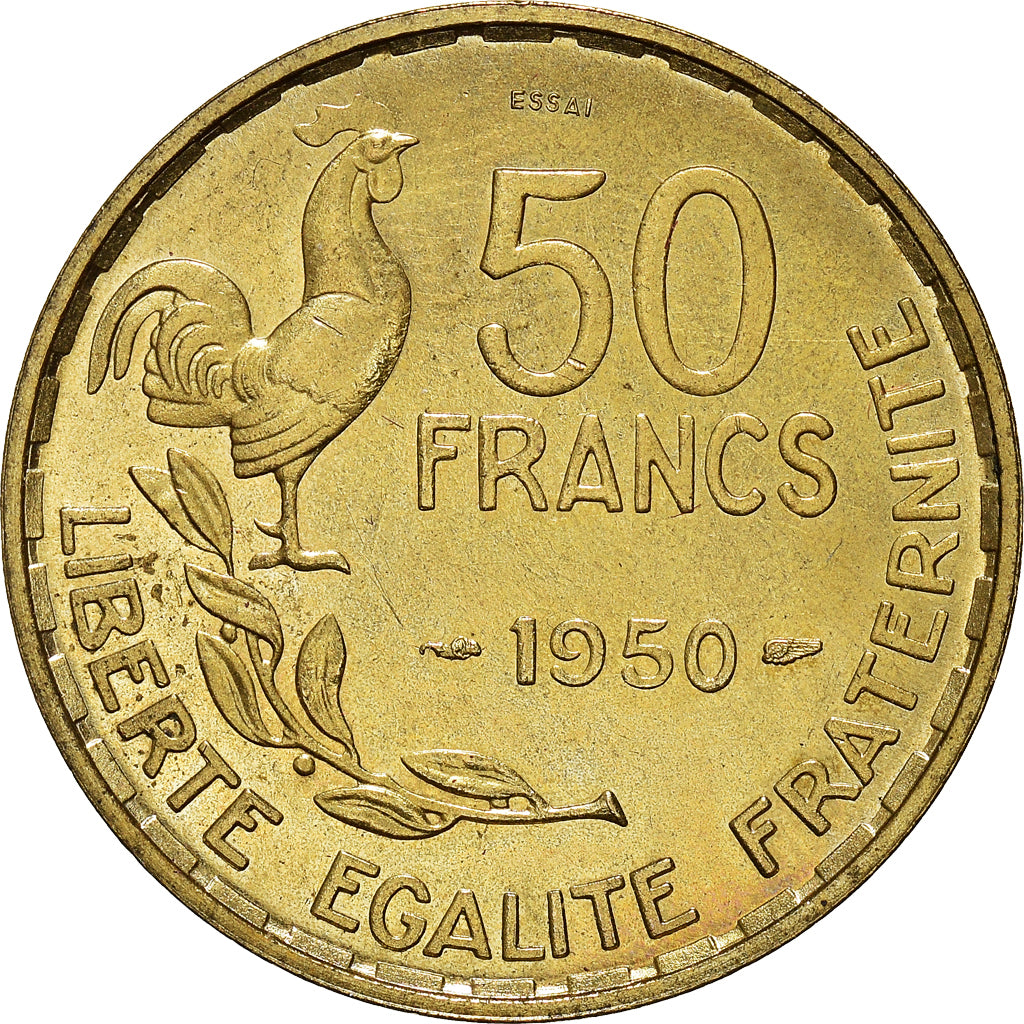Moneta, Francja, Guiraud, 50 Francs, 1950, Paris, PRÓBA, MS(60-62)