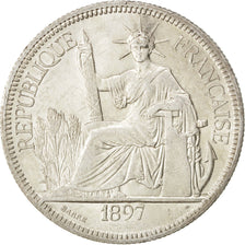 Indocina francese, Piastre, 1897, Paris, SPL-, Argento, KM:5a.1, Lecompte:279
