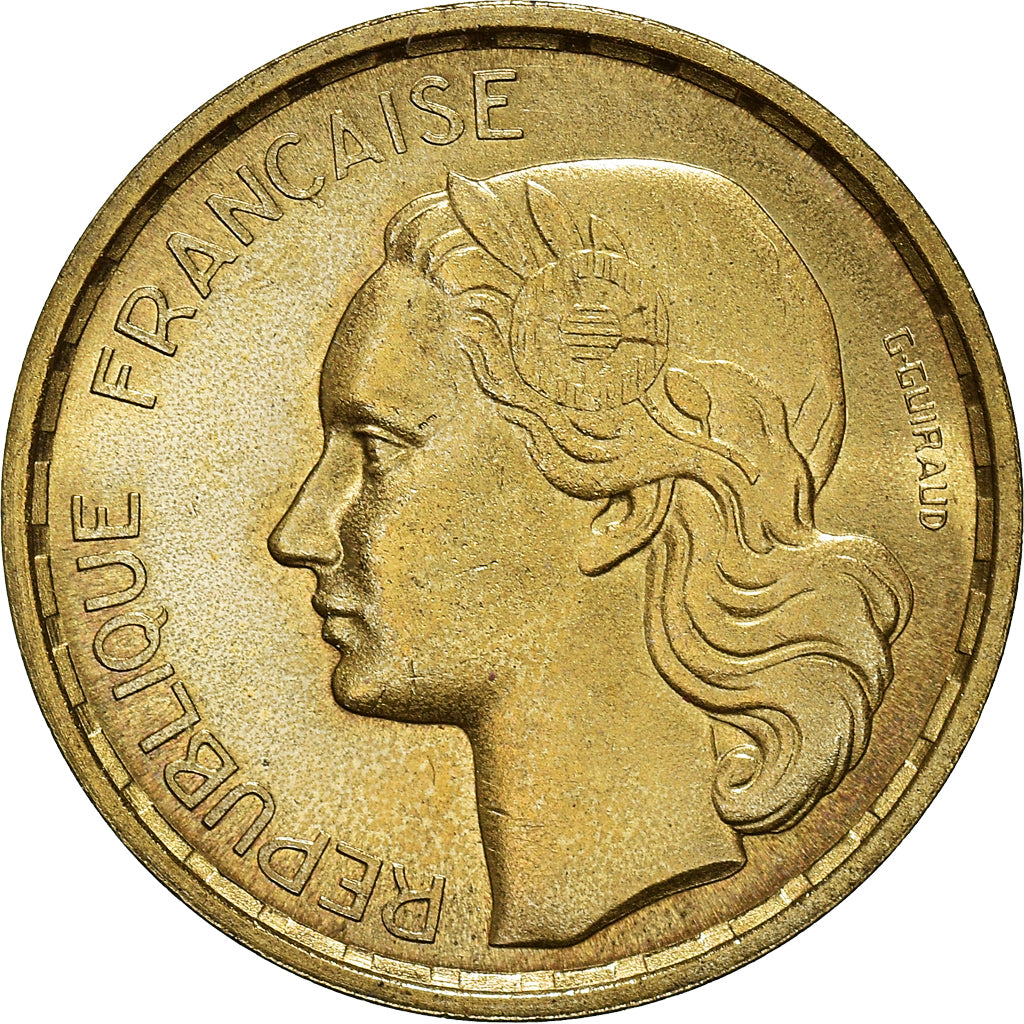 Moneda, Francia, Guiraud, 20 Francs, 1950, Paris, ESSAI, SC, Aluminio - bronce