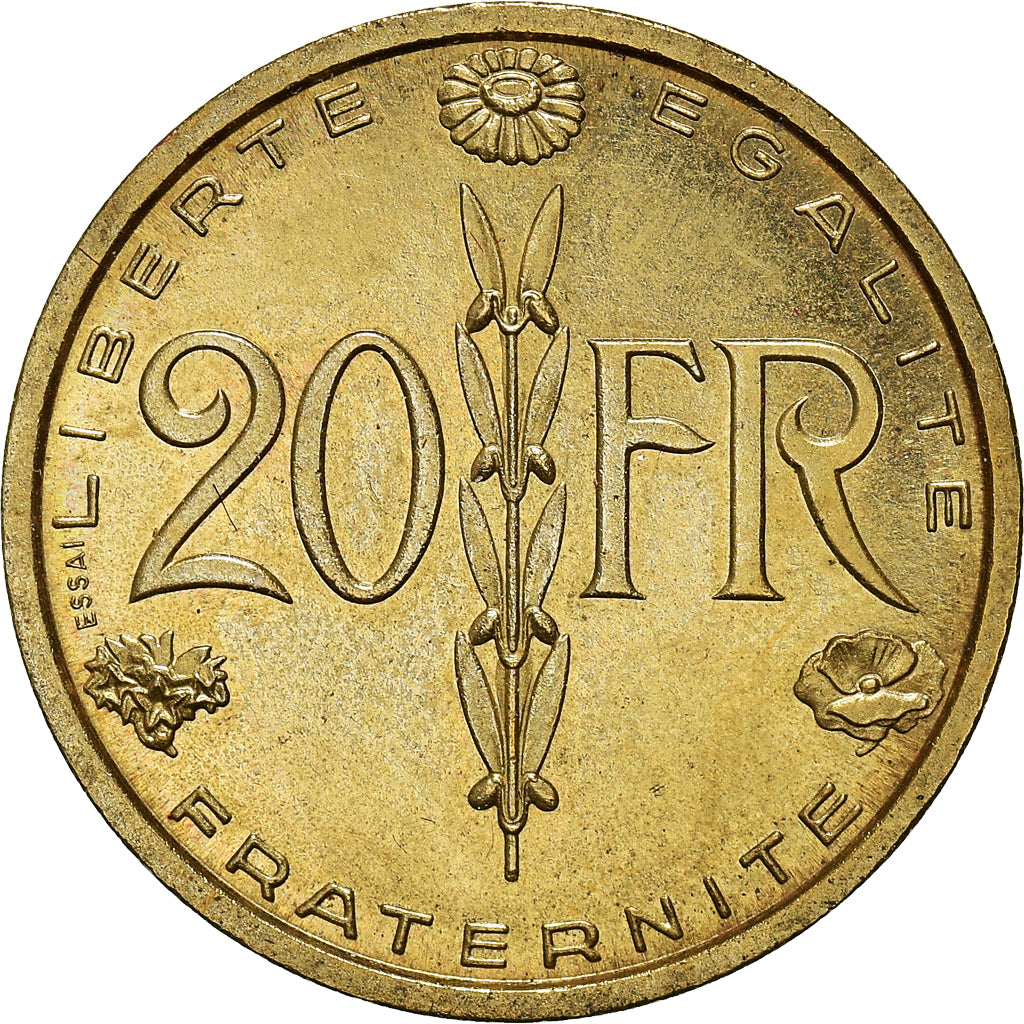 Monnaie, France, Essai de Simon, 20 Francs, 1950, Paris, ESSAI, SPL