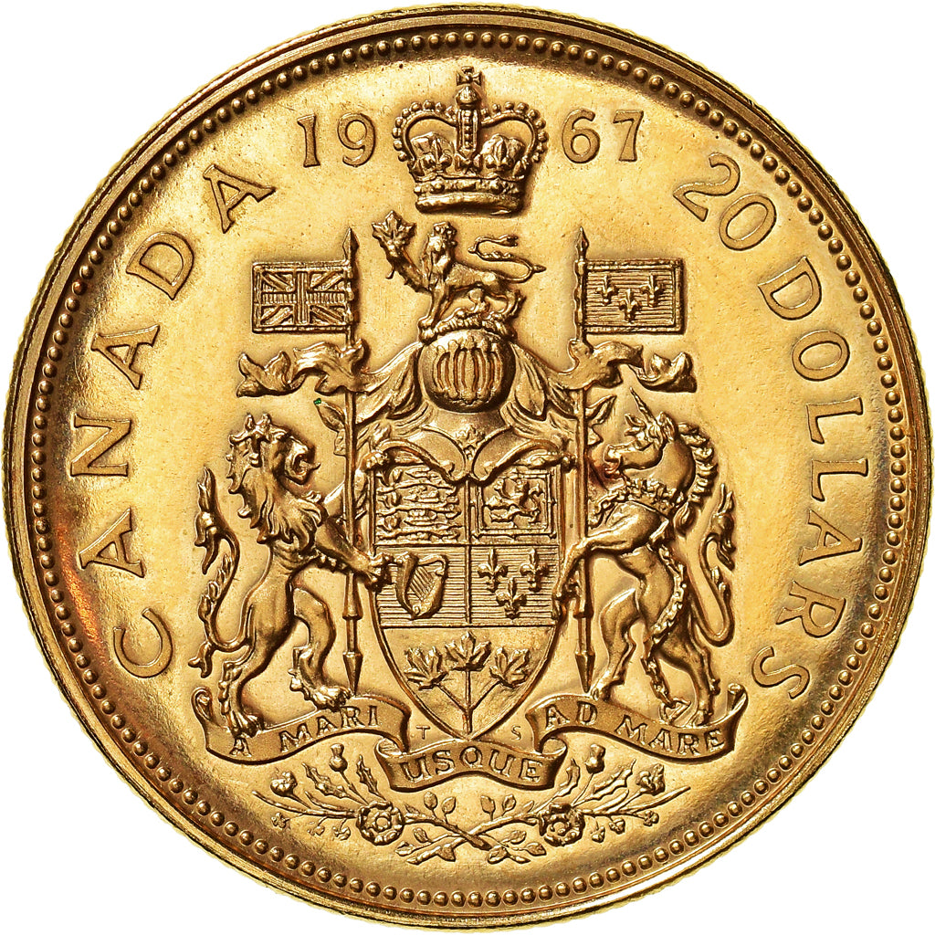 Coin, Canada, Elizabeth II, 20 Dollars, 1967, Royal Canadian Mint, Ottawa