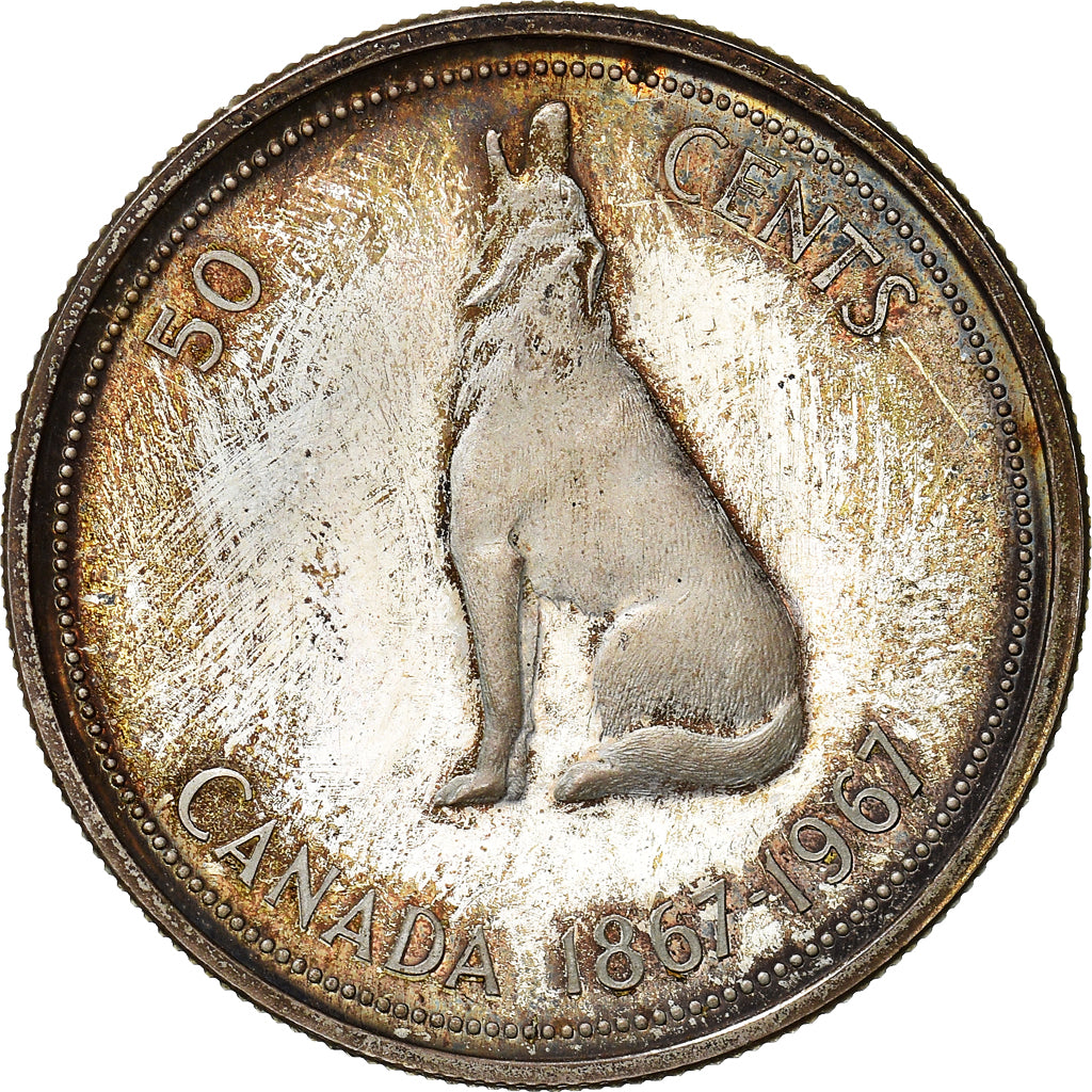 Munten, Canada, Elizabeth II, 50 Cents, 1967, Royal Canadian Mint, Ottawa, UNC