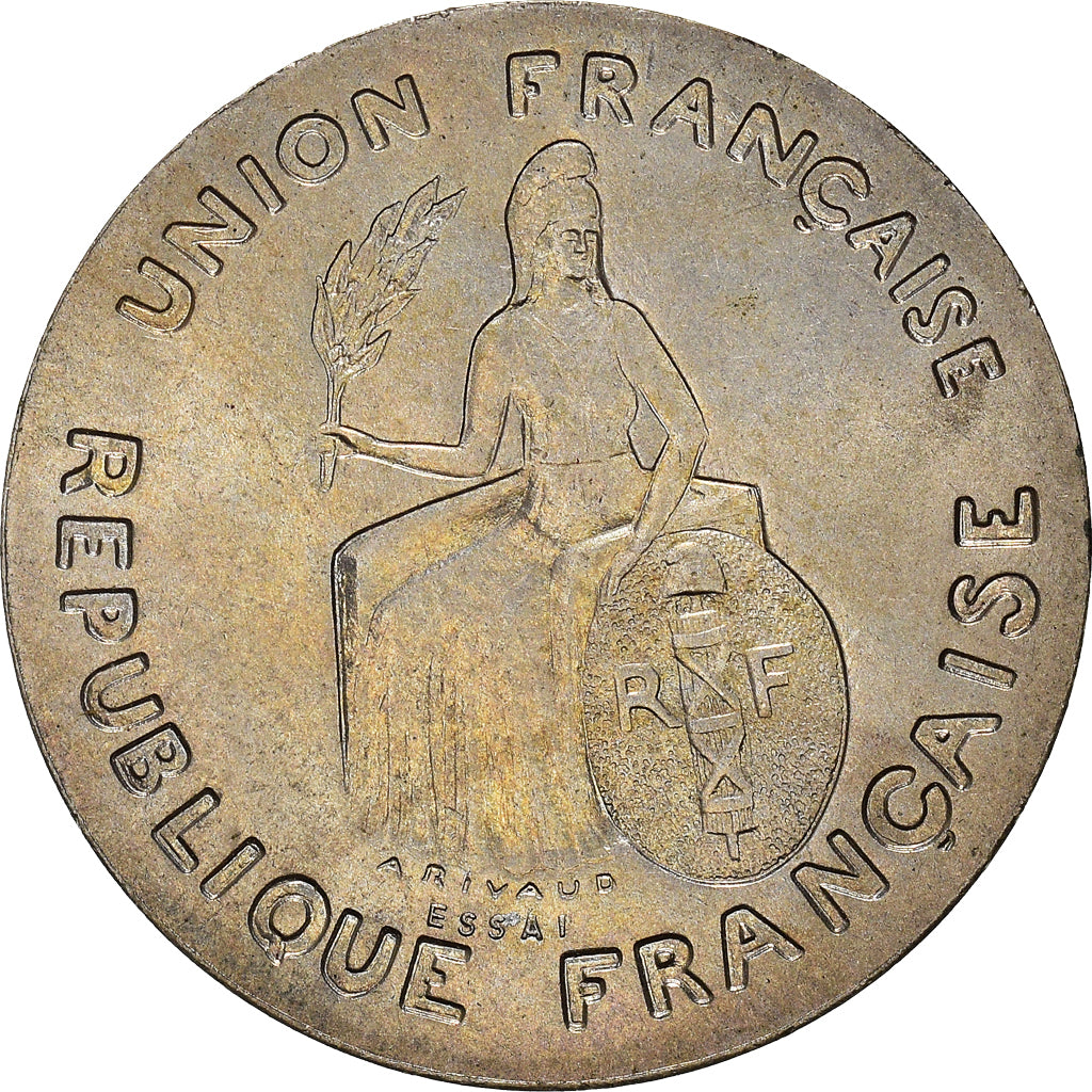 Coin, FRENCH OCEANIA, Franc, 1948, ESSAI, MS(63), Copper-nickel, KM:E3