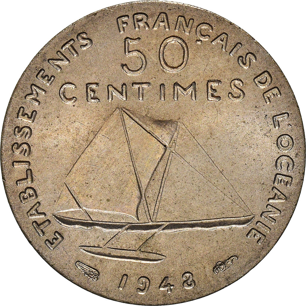 Monnaie, FRENCH OCEANIA, 50 Centimes, 1948, Paris, ESSAI, SPL, Nickel-Bronze