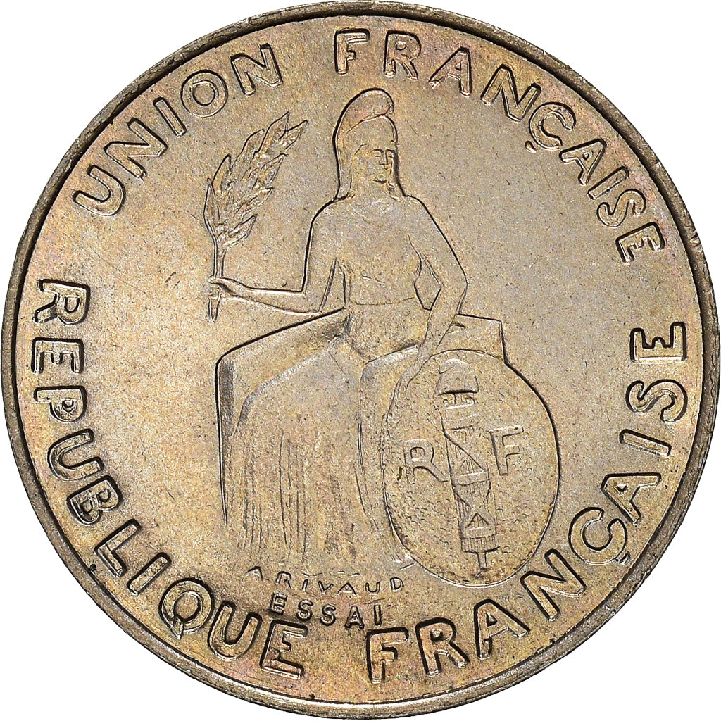Münze, FRENCH OCEANIA, 50 Centimes, 1948, Paris, ESSAI, UNZ, Nickel-Bronze