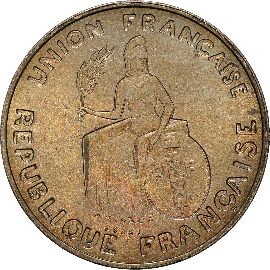 Coin, New Caledonia, 2 Francs, 1948, Paris, MS(63), Nickel-Bronze, KM:E6