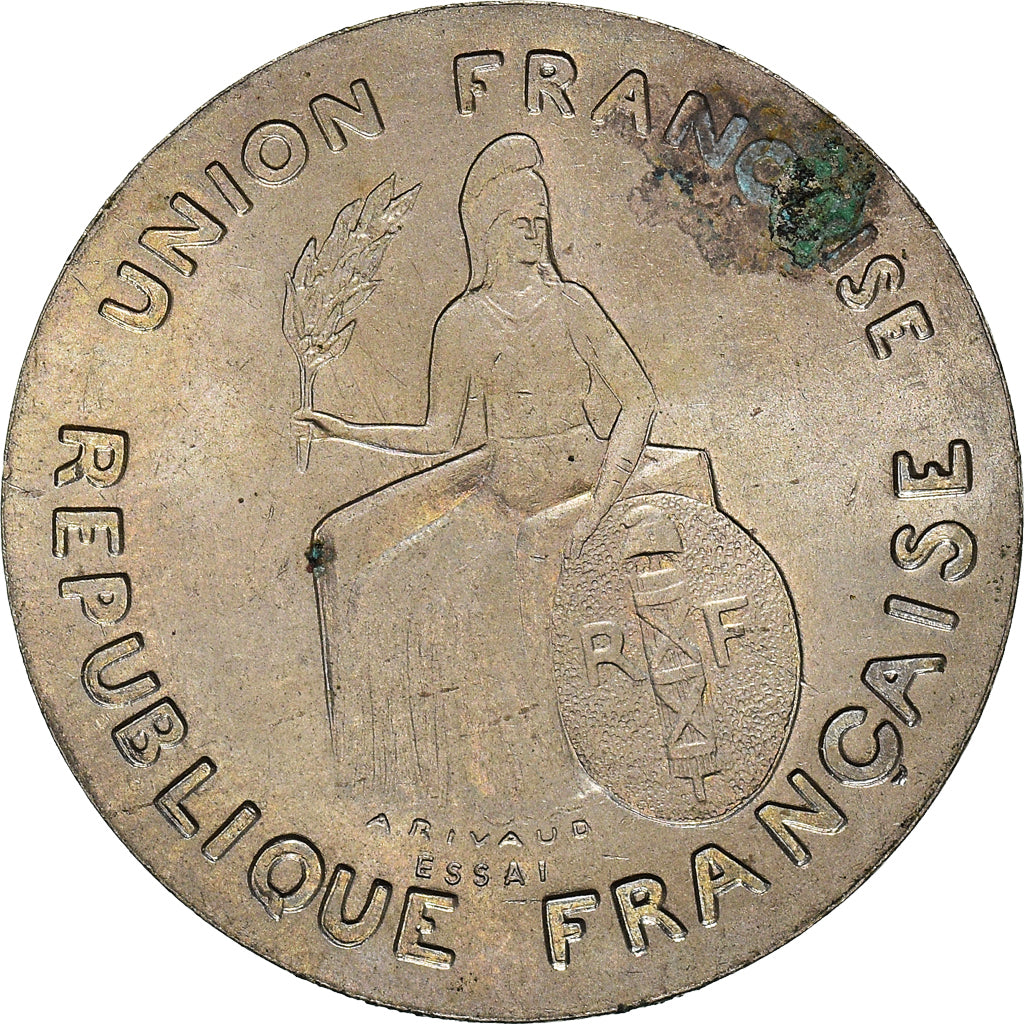 Moeda, Nova Caledónia, Franc, 1948, Paris, ENSAIO, MS(60-62), Níquel-Bronze