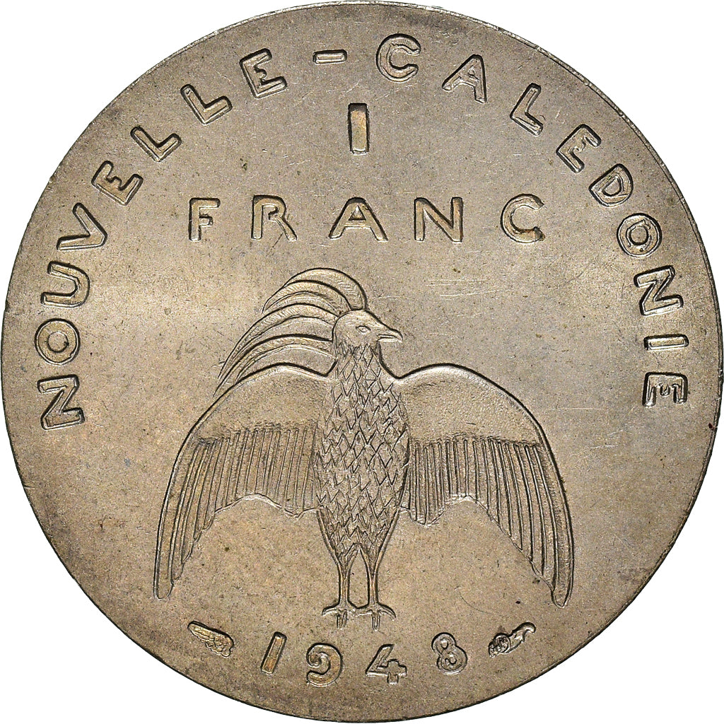 Moeda, Nova Caledónia, Franc, 1948, Paris, ENSAIO, MS(60-62), Níquel-Bronze