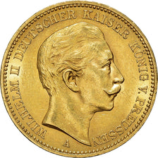 Moneta, Stati tedeschi, PRUSSIA, Wilhelm II, 20 Mark, 1897, Berlin, BB+, Oro