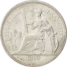 Munten, Frans Indochina, Piastre, 1899, Paris, ZF, Zilver, KM:5a.1, Lecompte:281