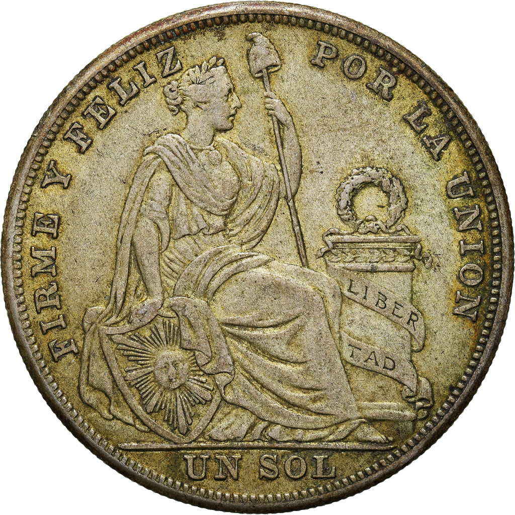 Coin, Peru, Sol, 1925, Philadelphia, EF(40-45), Silver, KM:218.1