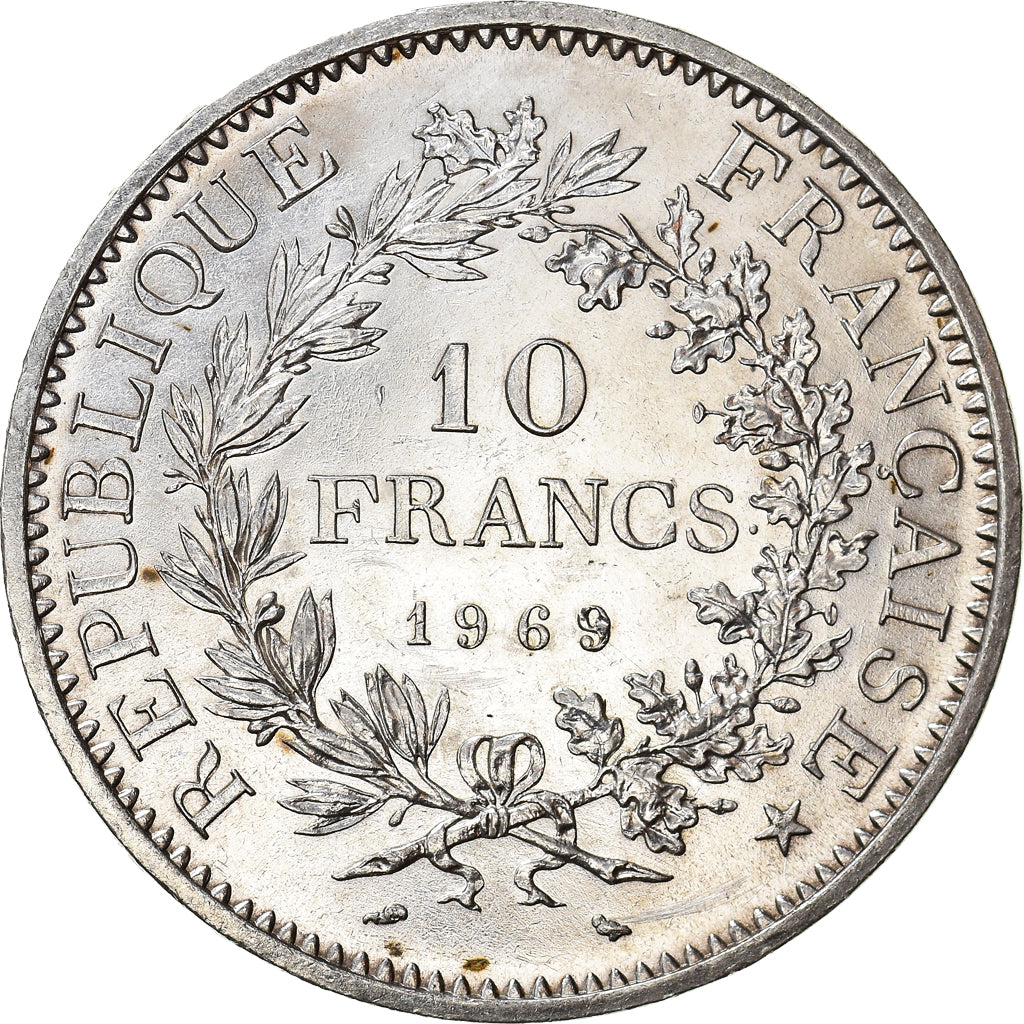 Moneta, Francia, Hercule, 10 Francs, 1969, Paris, SPL-, Argento, KM:932