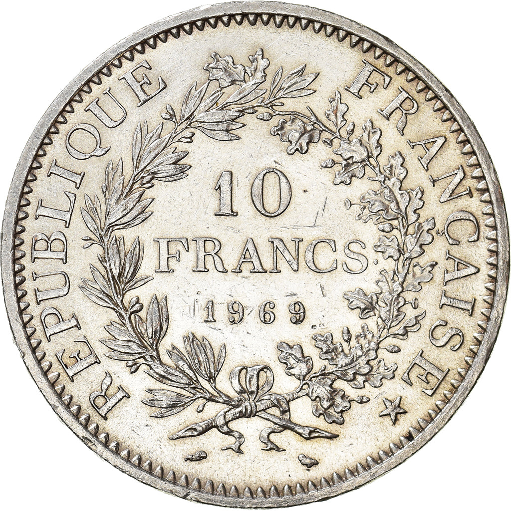 Münze, Frankreich, Hercule, 10 Francs, 1969, Paris, SS+, Silber, KM:932