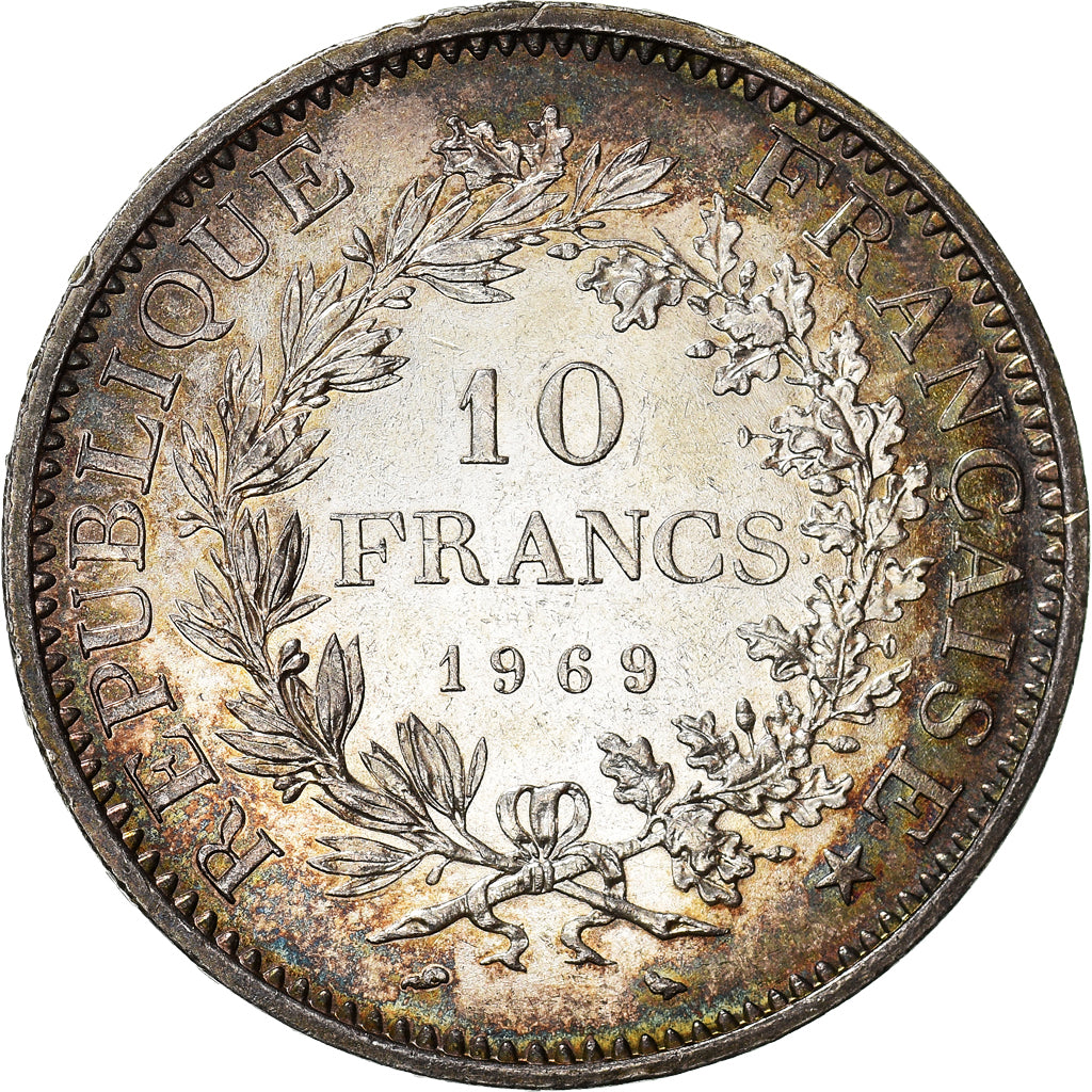 Coin, France, Hercule, 10 Francs, 1969, Paris, AU(50-53), Silver, KM:932