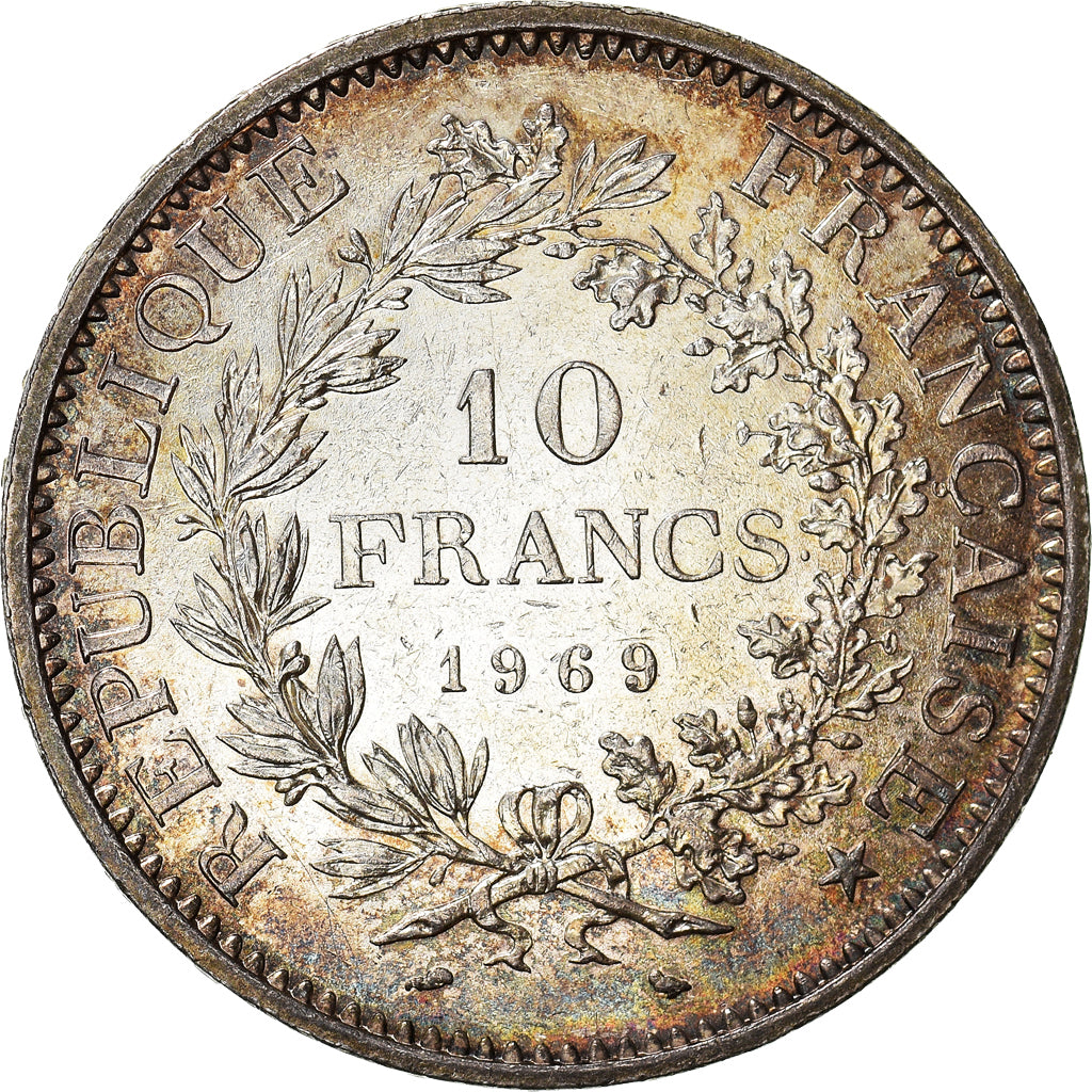 Moneta, Francia, Hercule, 10 Francs, 1969, Paris, BB+, Argento, KM:932