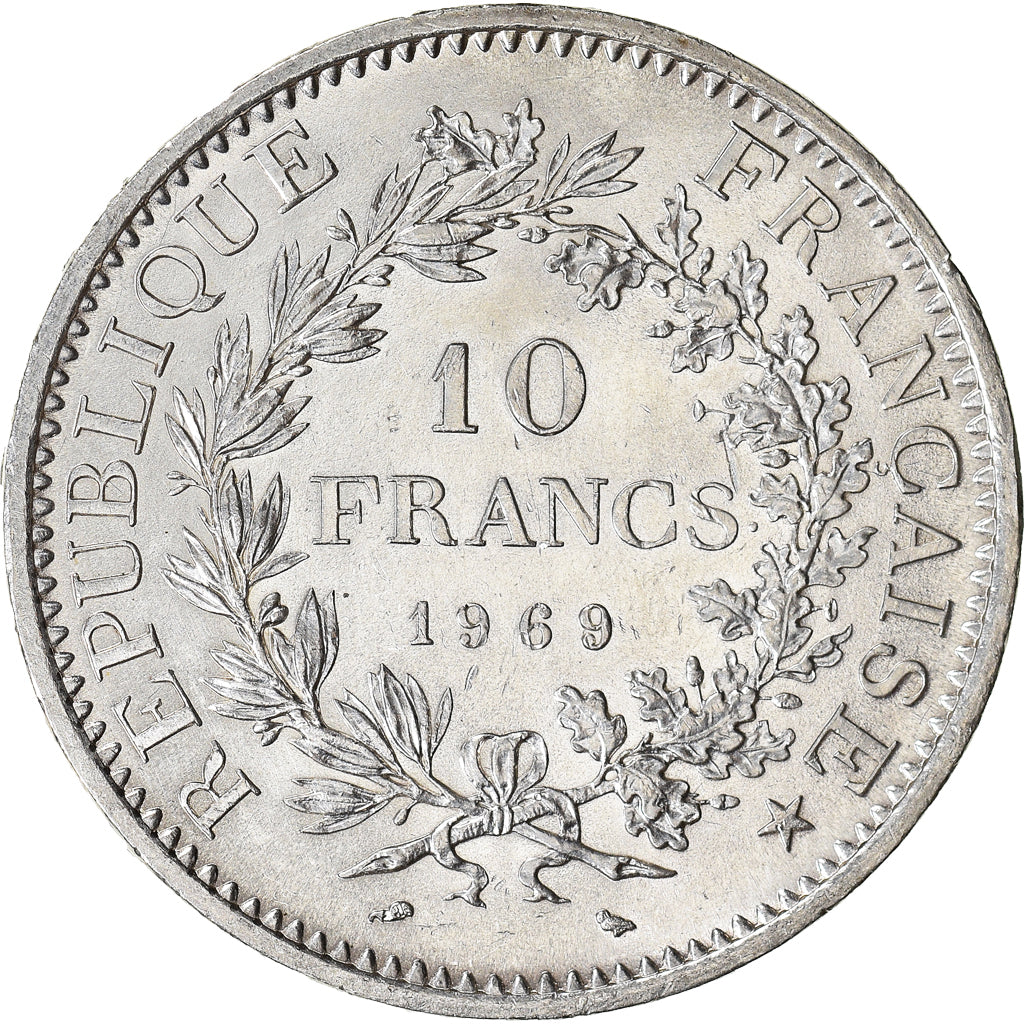 Coin, France, Hercule, 10 Francs, 1969, Paris, MS(60-62), Silver, KM:932