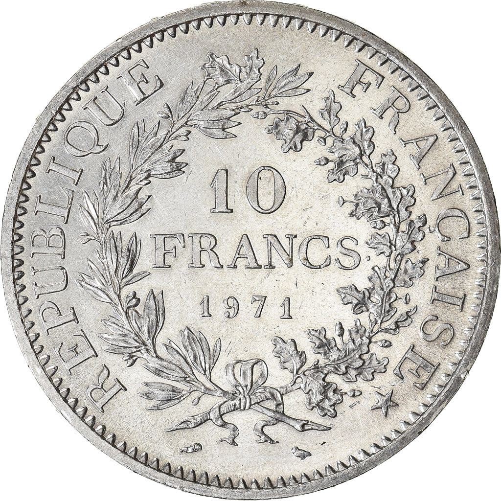 Coin, France, Hercule, 10 Francs, 1971, Paris, MS(60-62), Silver, KM:932