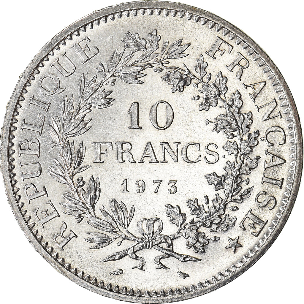 Coin, France, Hercule, 10 Francs, 1973, Paris, MS(63), Silver, KM:932