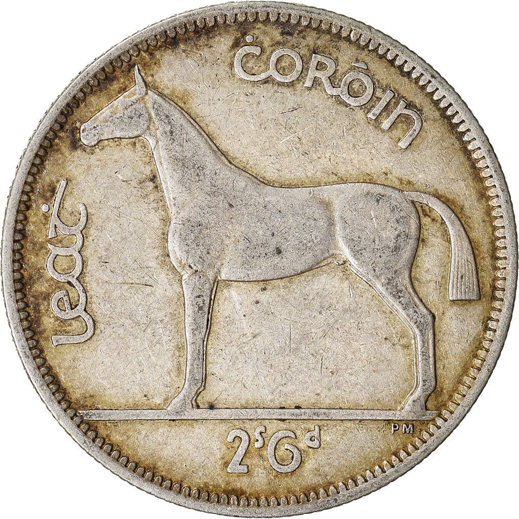 Coin, IRELAND REPUBLIC, 1/2 Crown, 1941, EF(40-45), Silver, KM:16