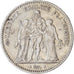 Moneta, Francia, Hercule, 5 Francs, 1874, Bordeaux, BB, Argento, KM:820.2