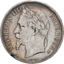 Munten, Frankrijk, Napoleon III, 5 Francs, 1867, Paris, FR+, Zilver, KM:799.1